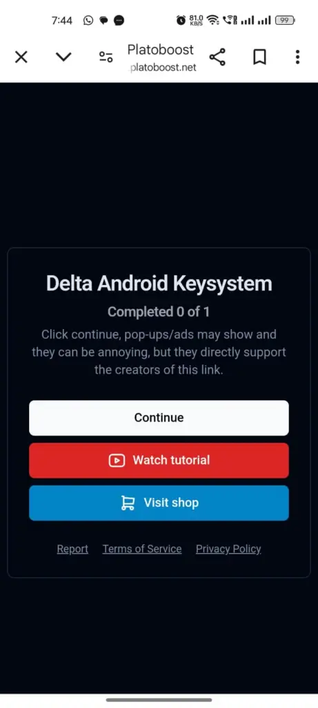 Sistema de teclas Delta para Android
