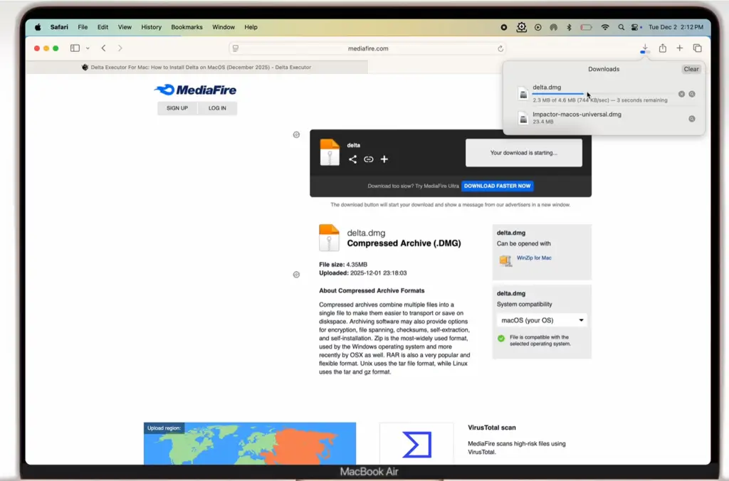 Delta Eexcetor para Mac