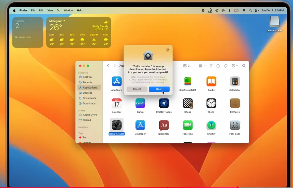 Delta Eexcetor para Mac