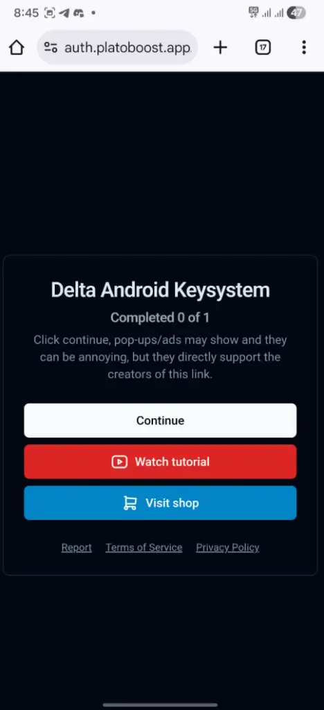 Delta Executor Mobile Key